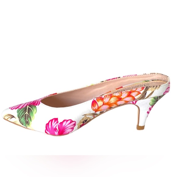 ANGEL STEPS | Splendid Tropical Floral Print Canvas Mules - Picture 2 of 6